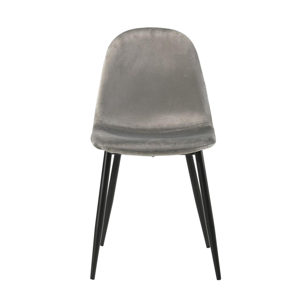 Picket House Furnishings Isla Velvet Side Chair in Light Grey. Picture 5