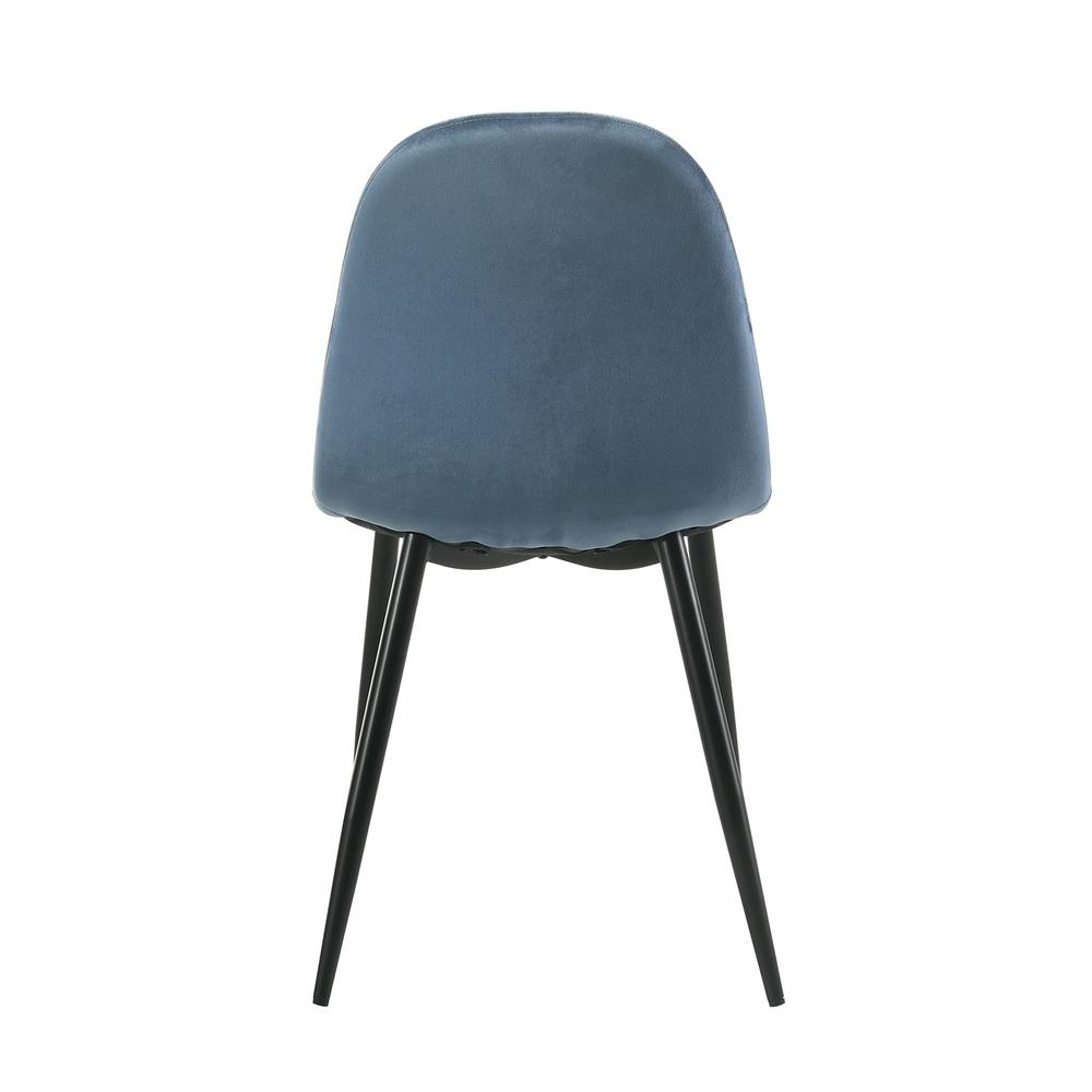 Picket House Furnishings Isla Velvet Side Chair in Navy Blue. Picture 7