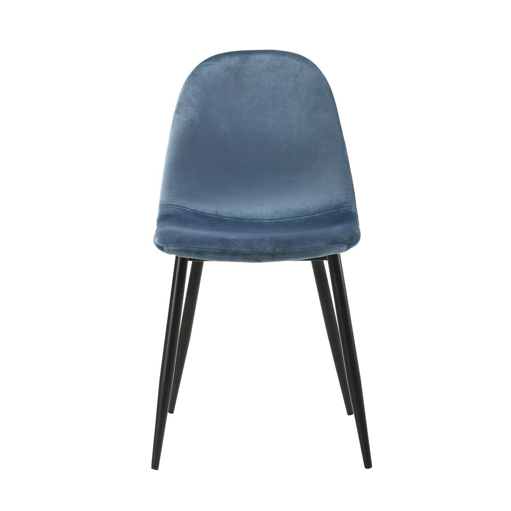 Picket House Furnishings Isla Velvet Side Chair in Navy Blue. Picture 5