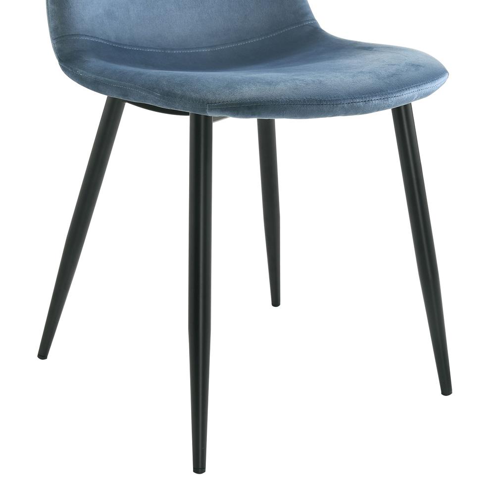 Picket House Furnishings Isla Velvet Side Chair in Navy Blue. Picture 10