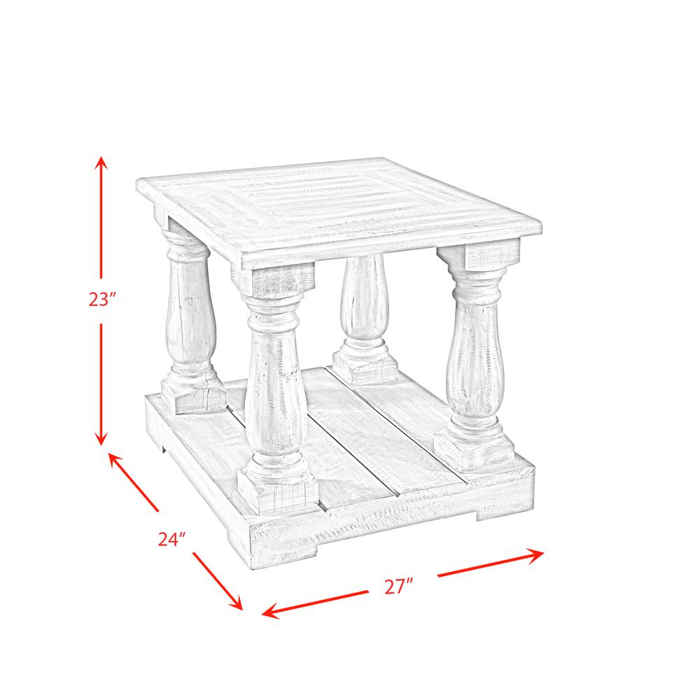 Picket House Furnishings Baxter Four Pedestal End Table. Picture 5