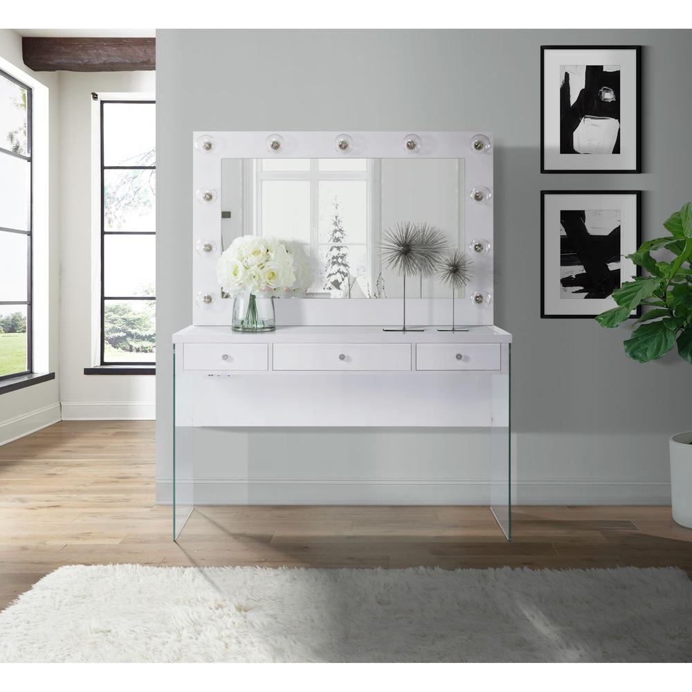 Picket House Furnishings Jayden 2Pc Vanity Set in White. Picture 1