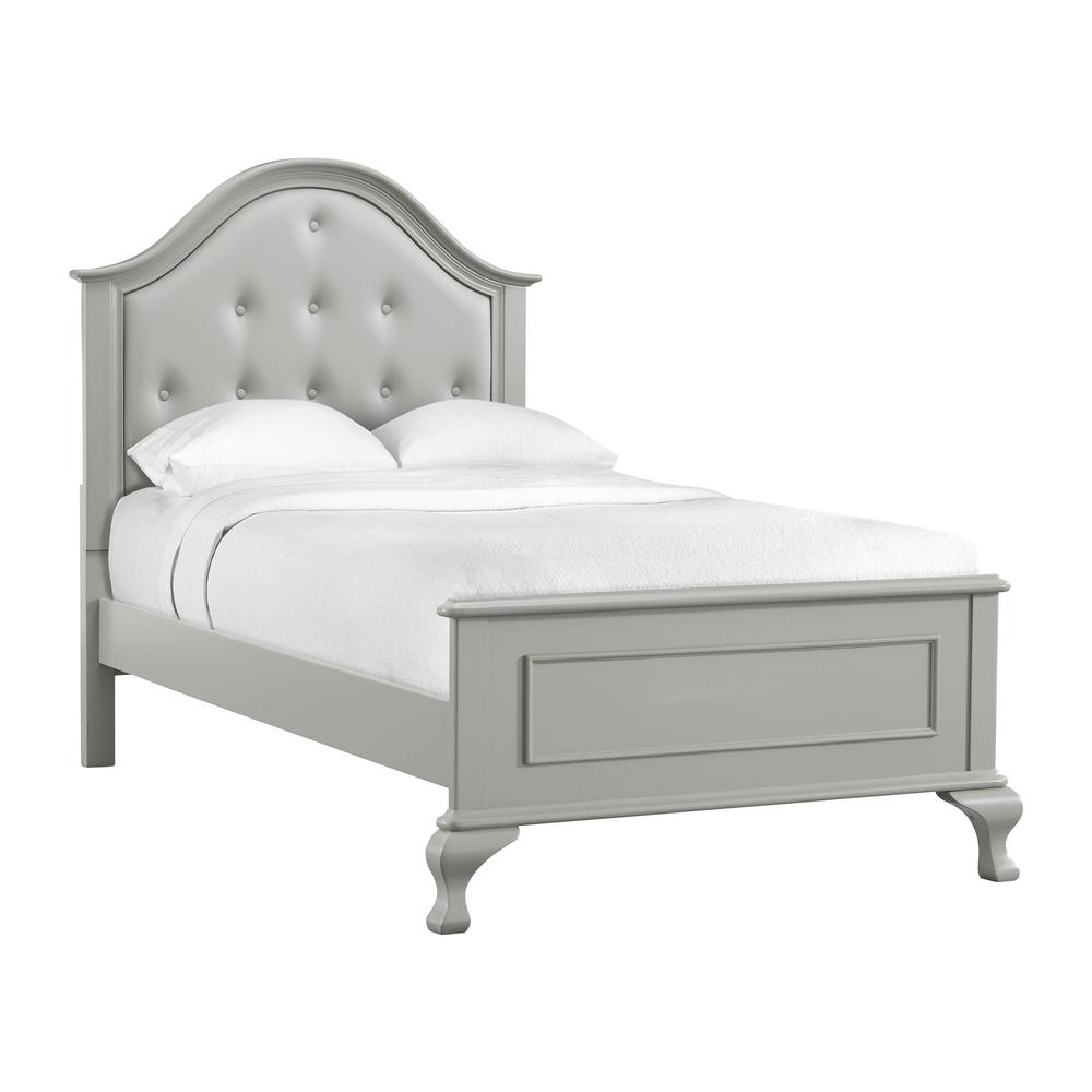 Picket House Furnishings Jenna Twin Panel Bed in Grey. Picture 1