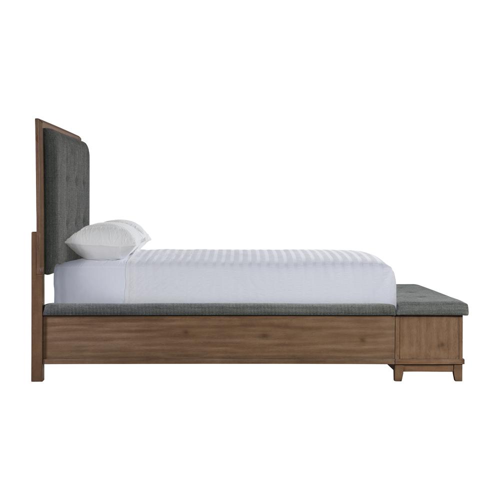 Picket House Furnishings Jaxon Upholstered Queen Bed in Grey. Picture 4