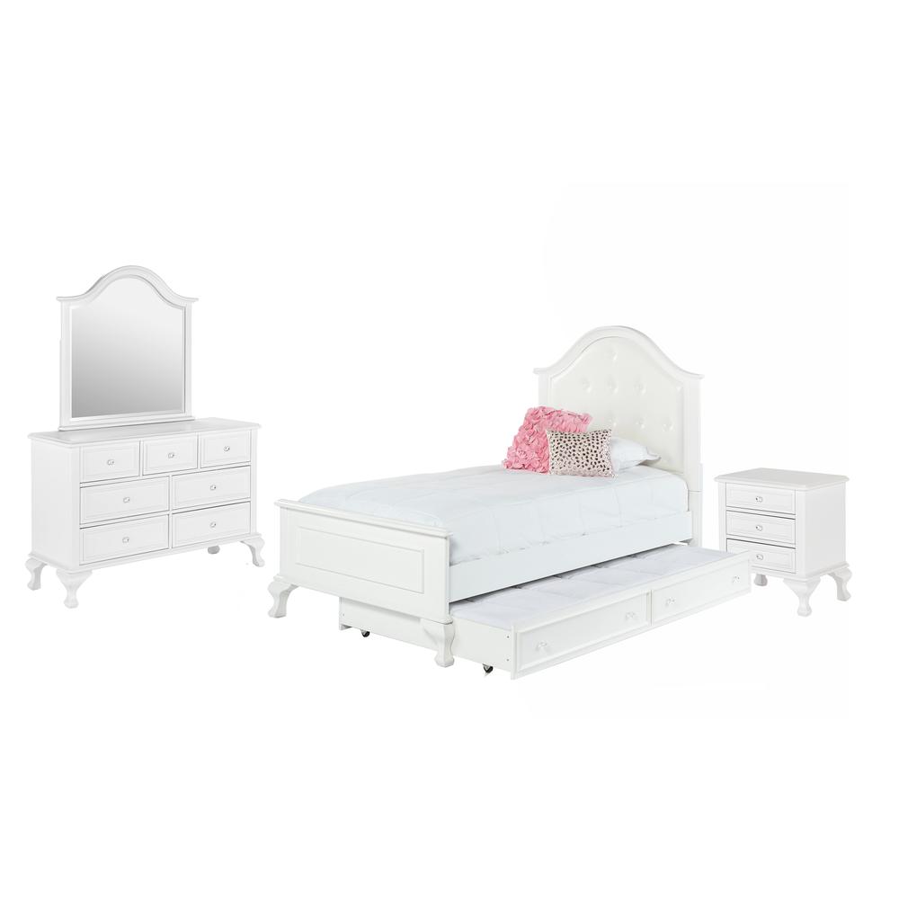 Jenna Twin Panel w/ Trundle 4PC Bedroom Set. Picture 1