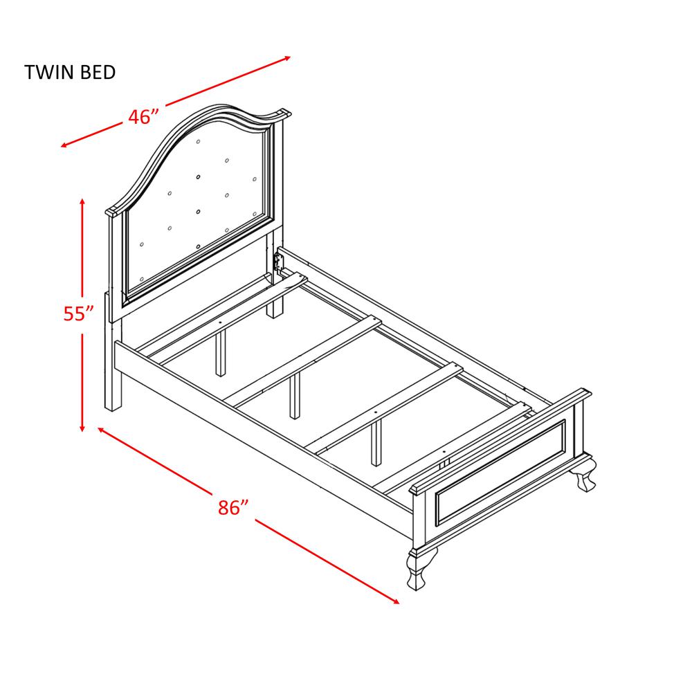 Jenna Twin Panel Bed w/ Trundle. Picture 4
