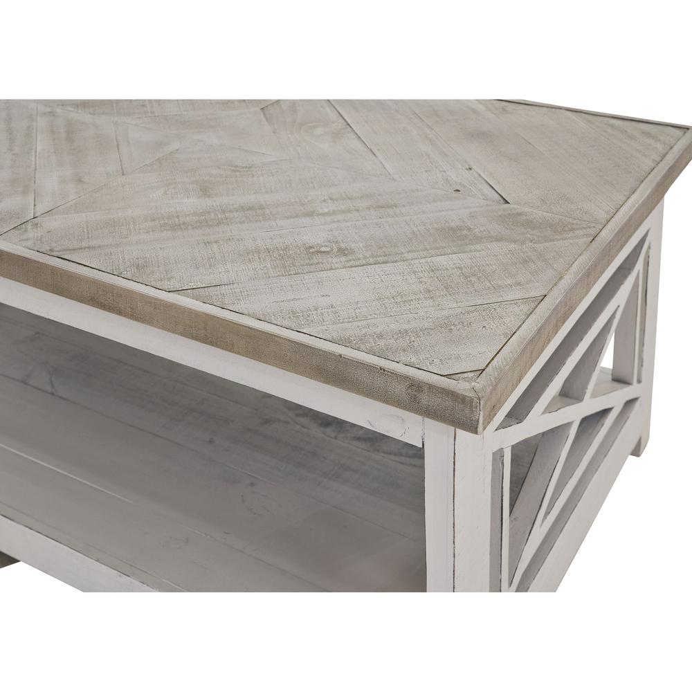 Picket House Furnishings Willa Rectangular Coffee Table in White. Picture 8