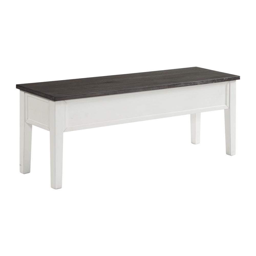Picket House Furnishings Jamison Storage Dining Bench in Gray. Picture 2