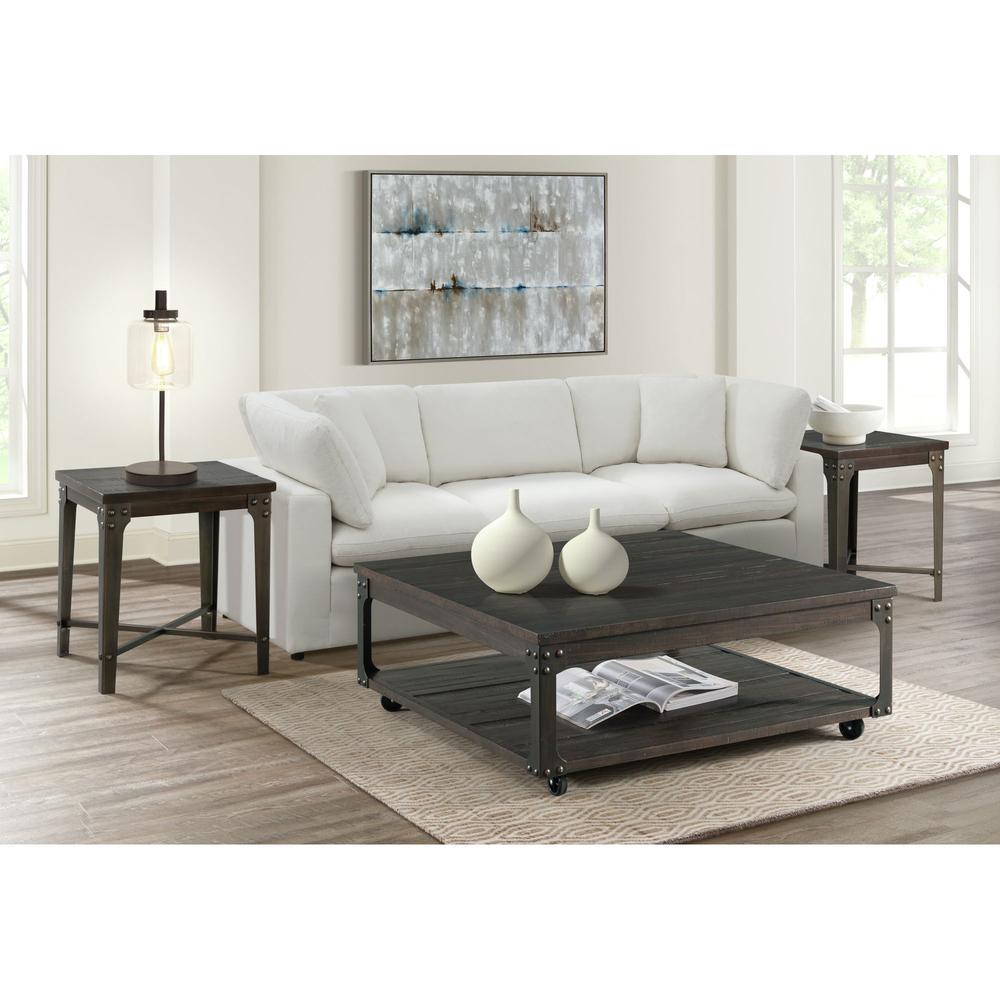 Picket House Furnishings Kahlil Square Coffee Table in Espresso. Picture 8