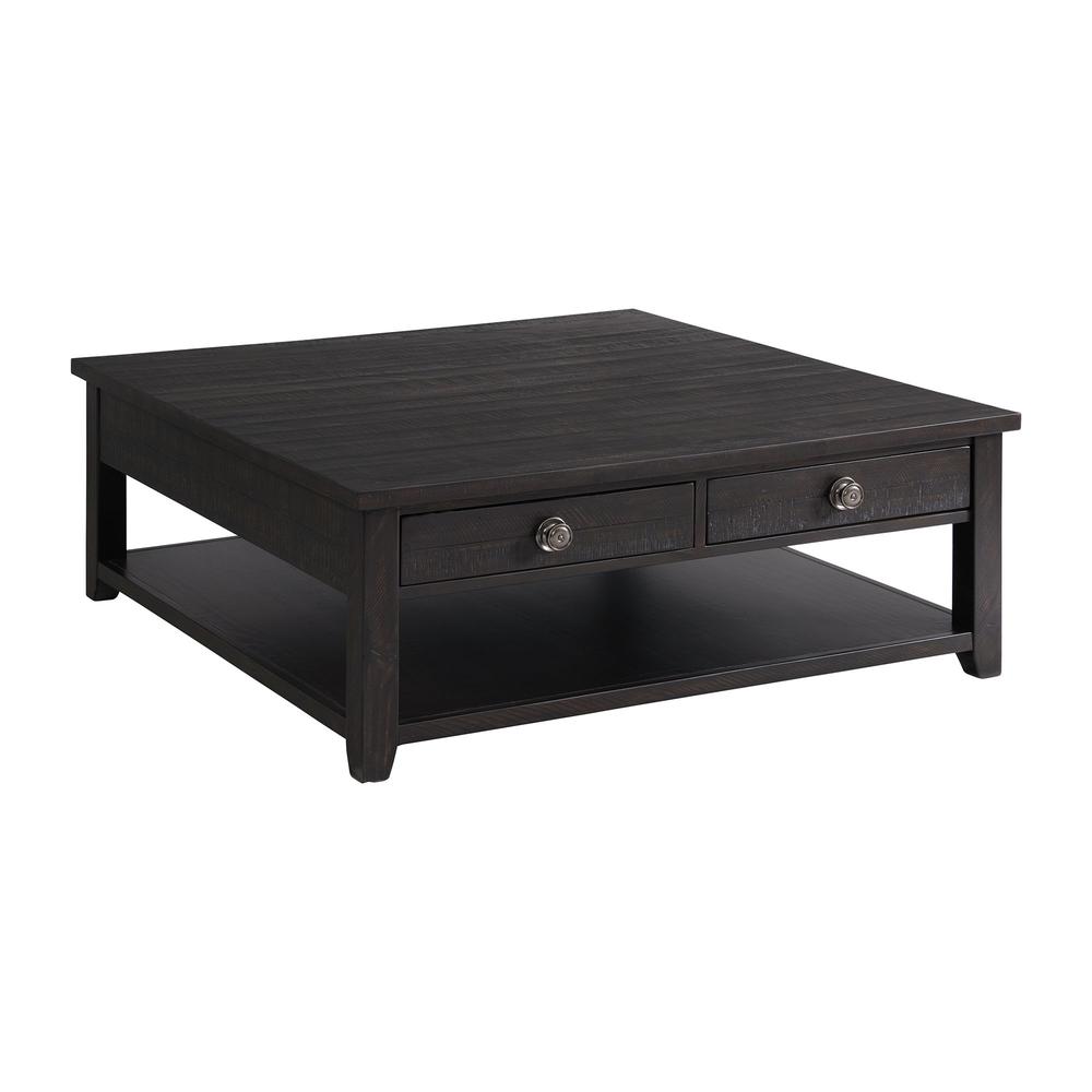 Picket House Furnishings Kahlil Square Coffee Table in Espresso. Picture 2