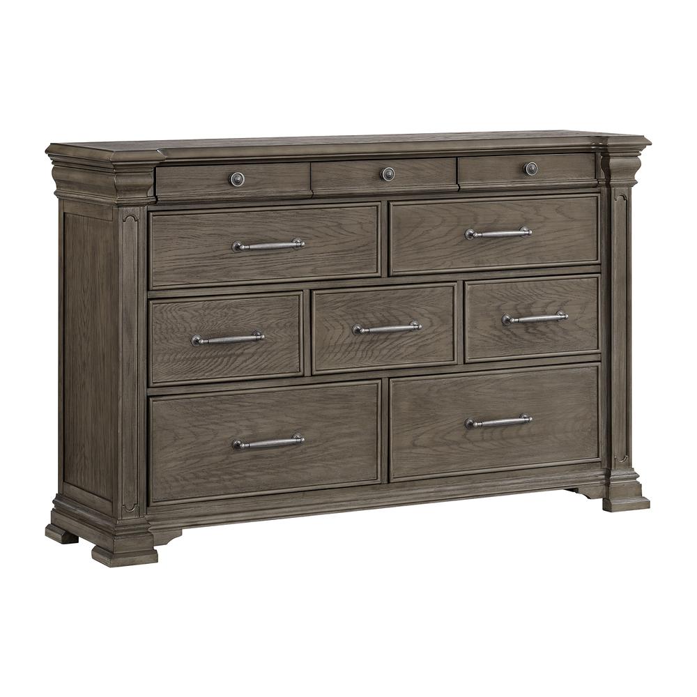 Paterson  10-Drawer Dresser in Grey. Picture 1