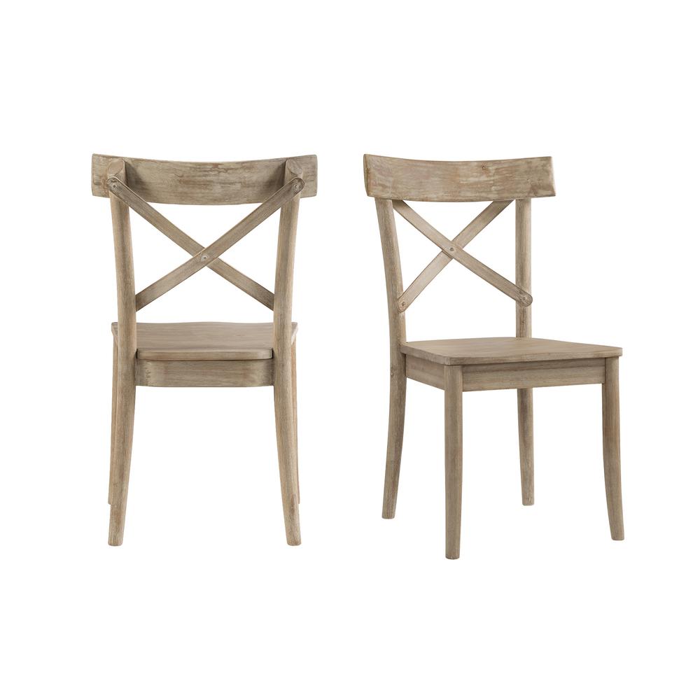 Keaton X-Back Wooden Side Chair Set. Picture 1