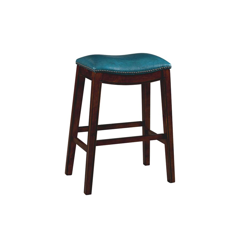 Bowen 30" Backless Bar Stool in Blue. Picture 1