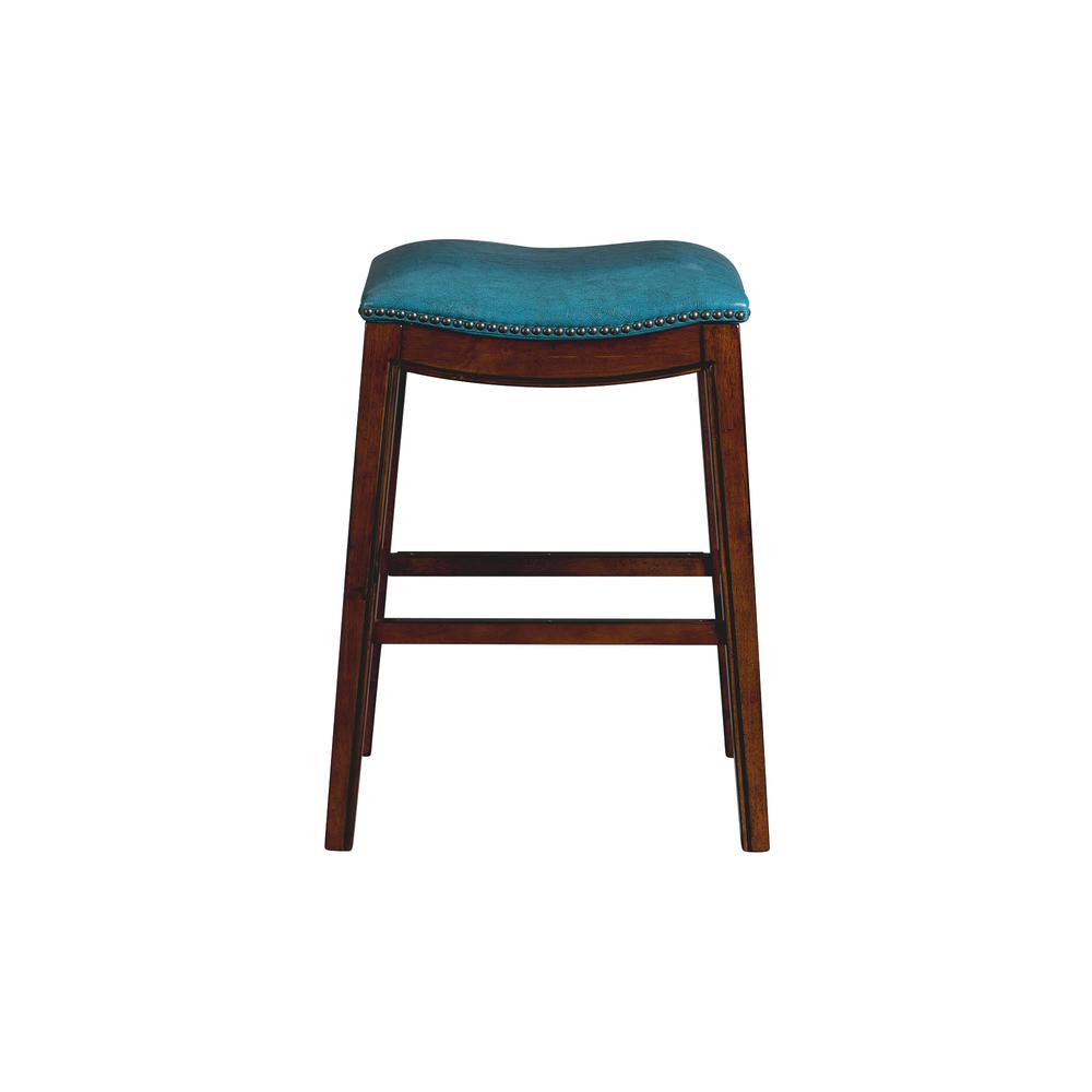 Bowen 30" Backless Bar Stool in Blue. Picture 4