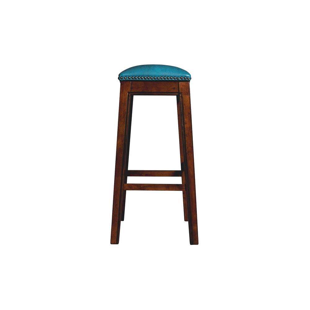Bowen 30" Backless Bar Stool in Blue. Picture 5