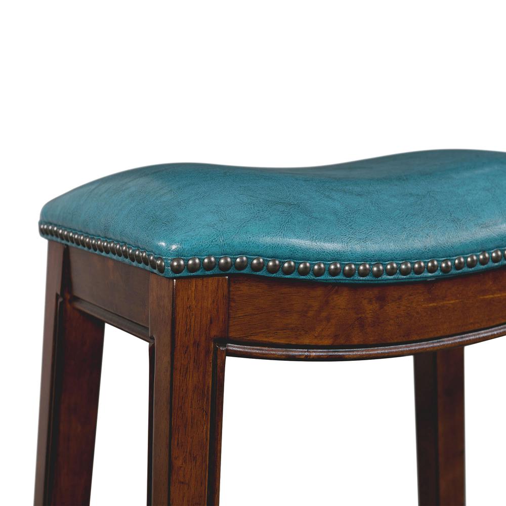 Bowen 30" Backless Bar Stool in Blue. Picture 9