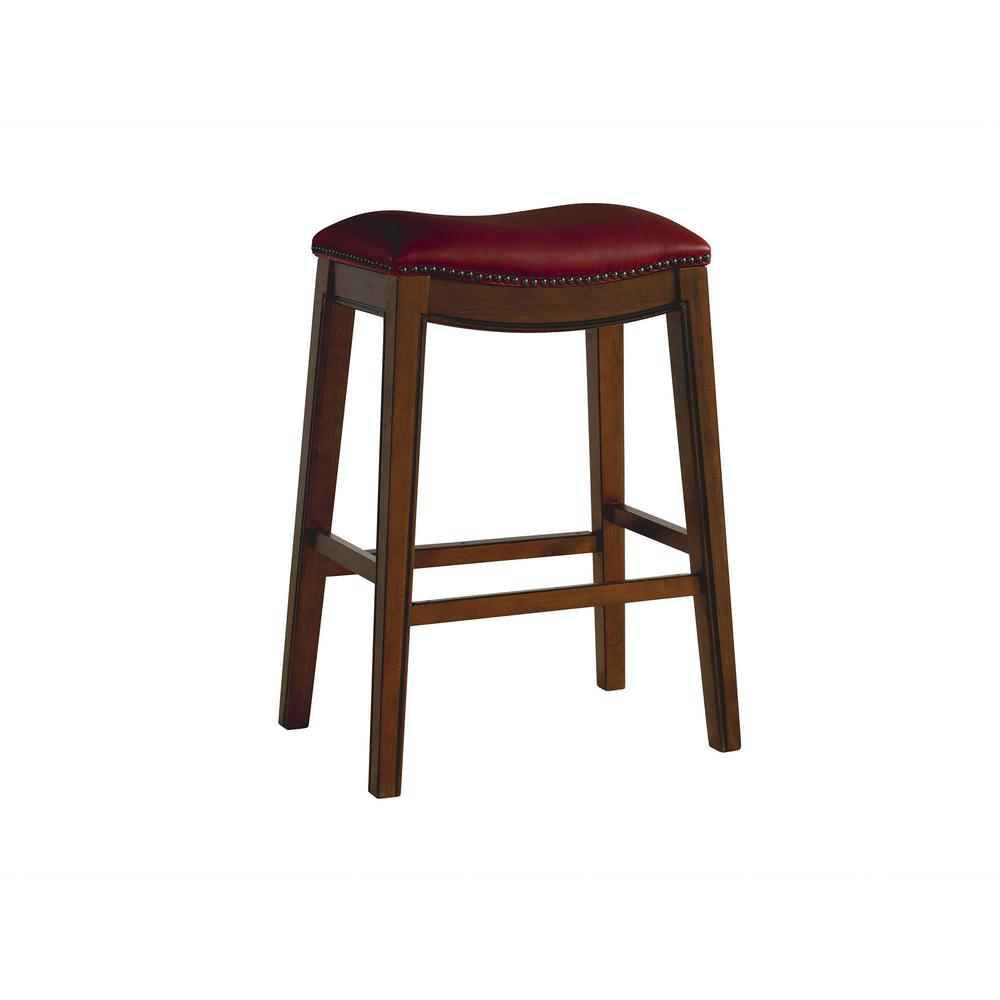 Bowen 30" Backless Bar Stool in Red. The main picture.