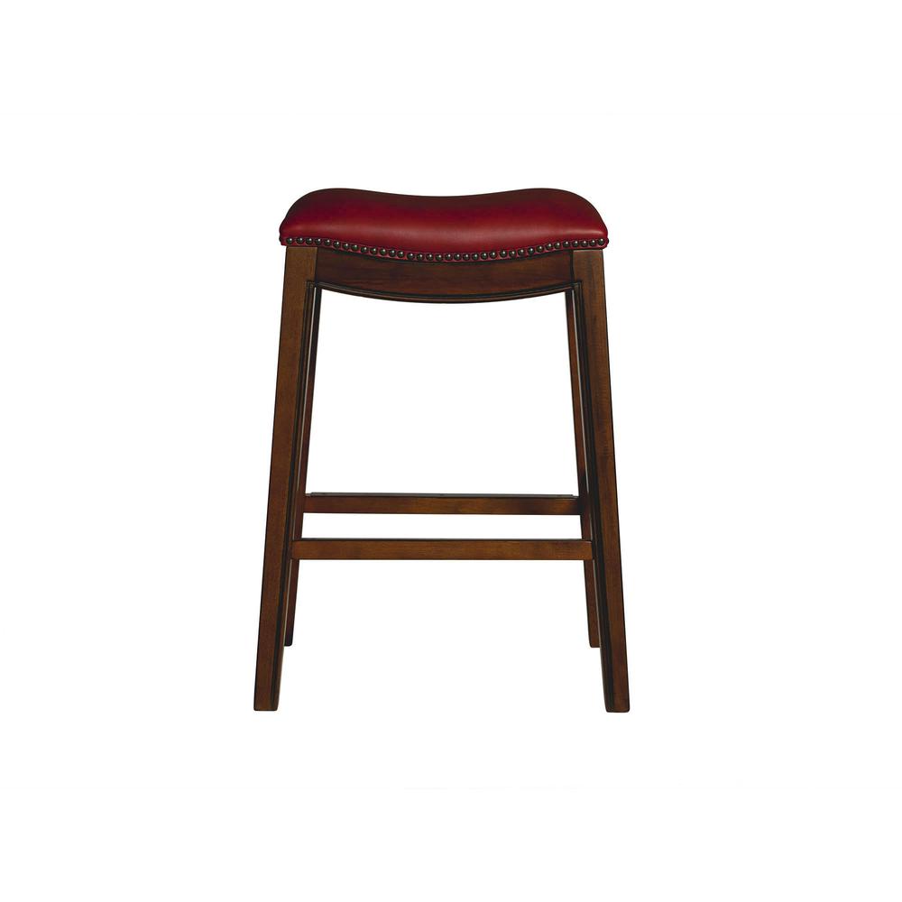 Bowen 30" Backless Bar Stool in Red. Picture 4