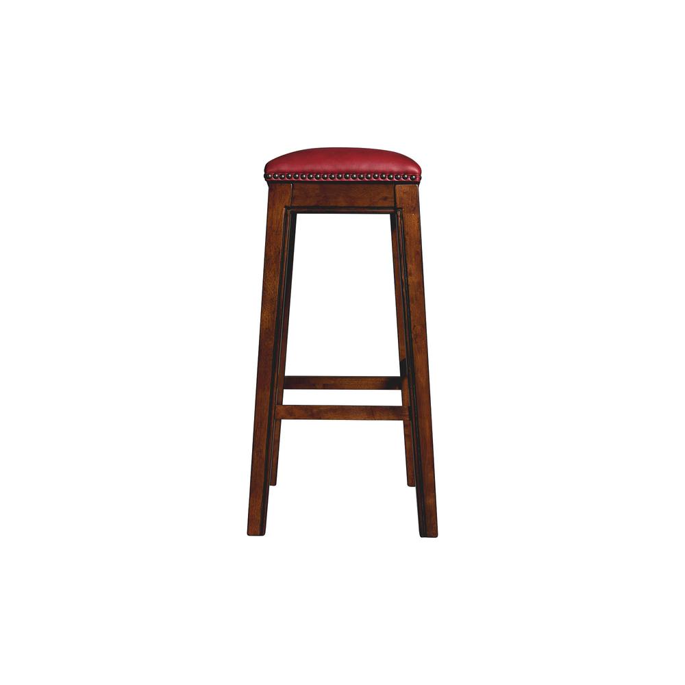 Bowen 30" Backless Bar Stool in Red. Picture 5