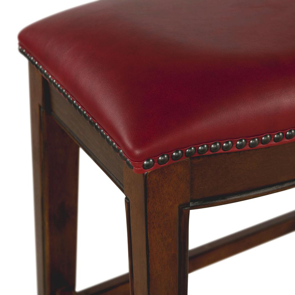 Bowen 30" Backless Bar Stool in Red. Picture 8
