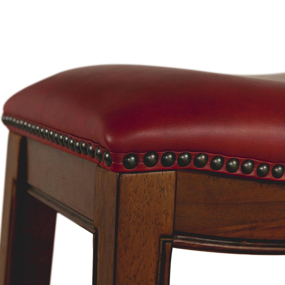 Bowen 30" Backless Bar Stool in Red. Picture 9
