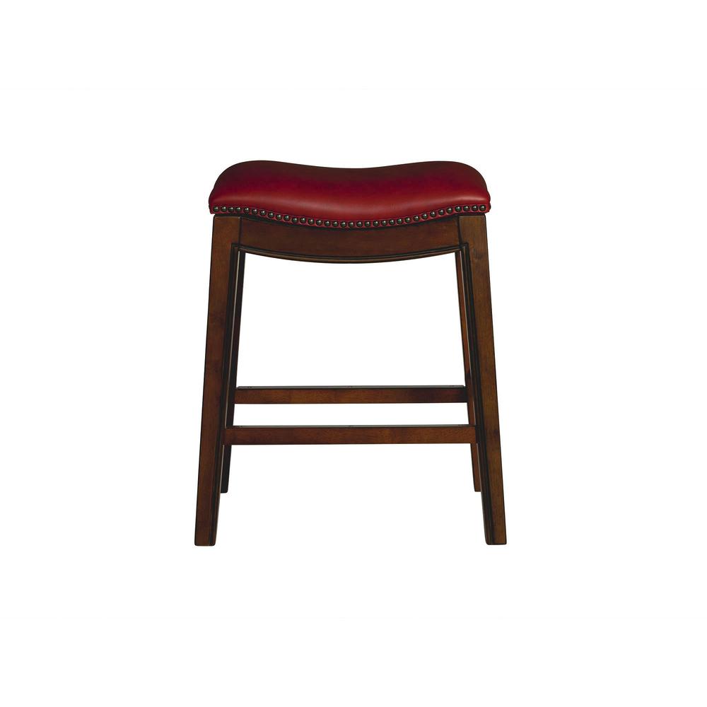 Bowen 24" Backless Counter Height Stool in Red. Picture 4