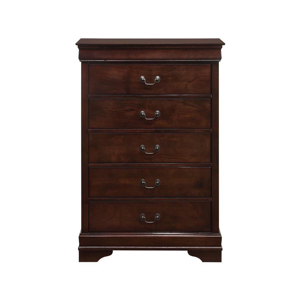 Picket House Furnishings Ellington 5-Drawer Chest in Cherry. Picture 4