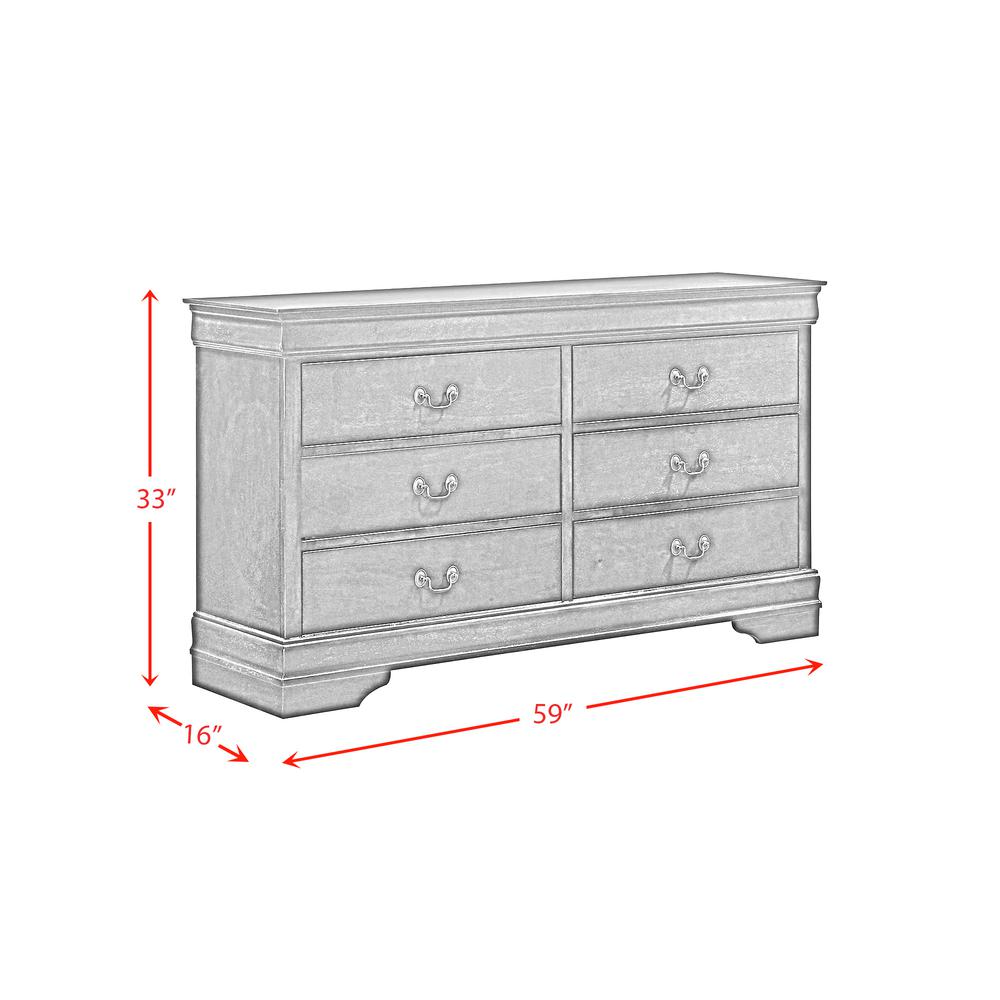 Picket House Furnishings Ellington 6-Drawer Dresser  in Cherry. Picture 6