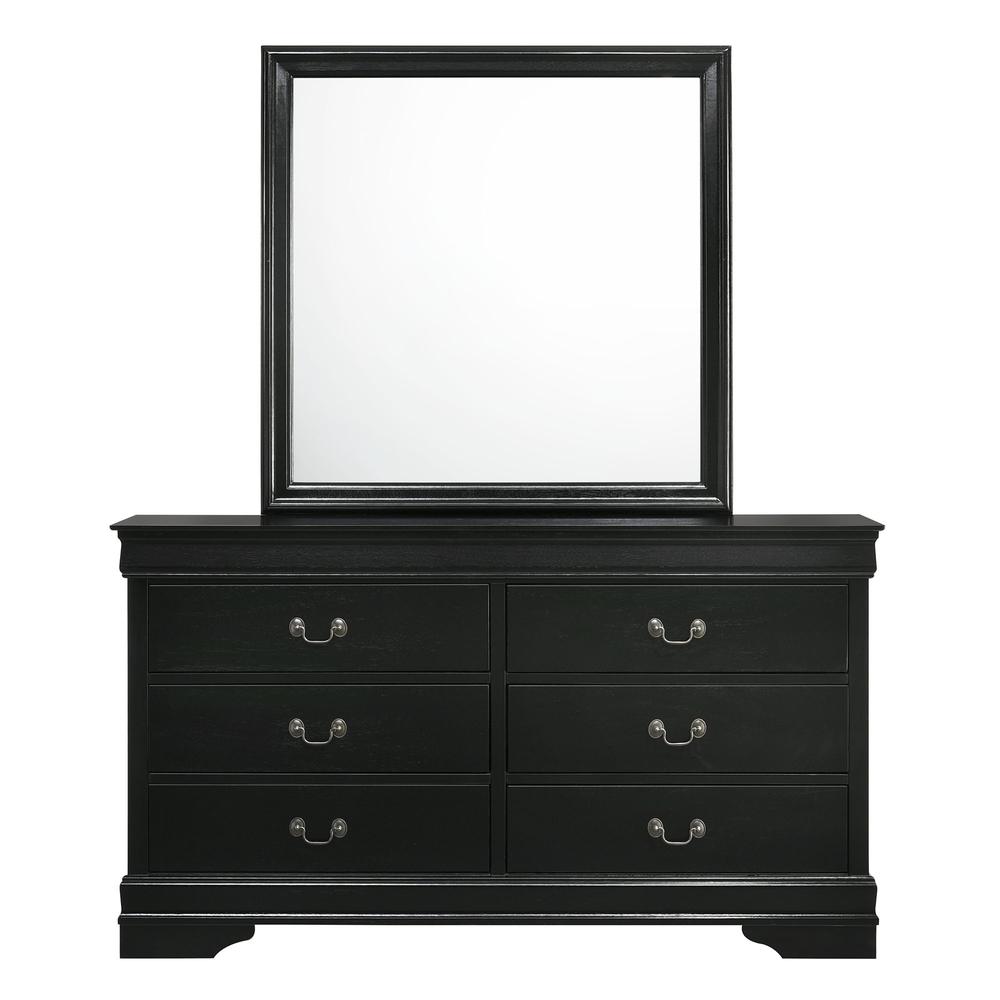 Picket House Furnishings Ellington 6-Drawer Dresser & Mirror in Black. Picture 4