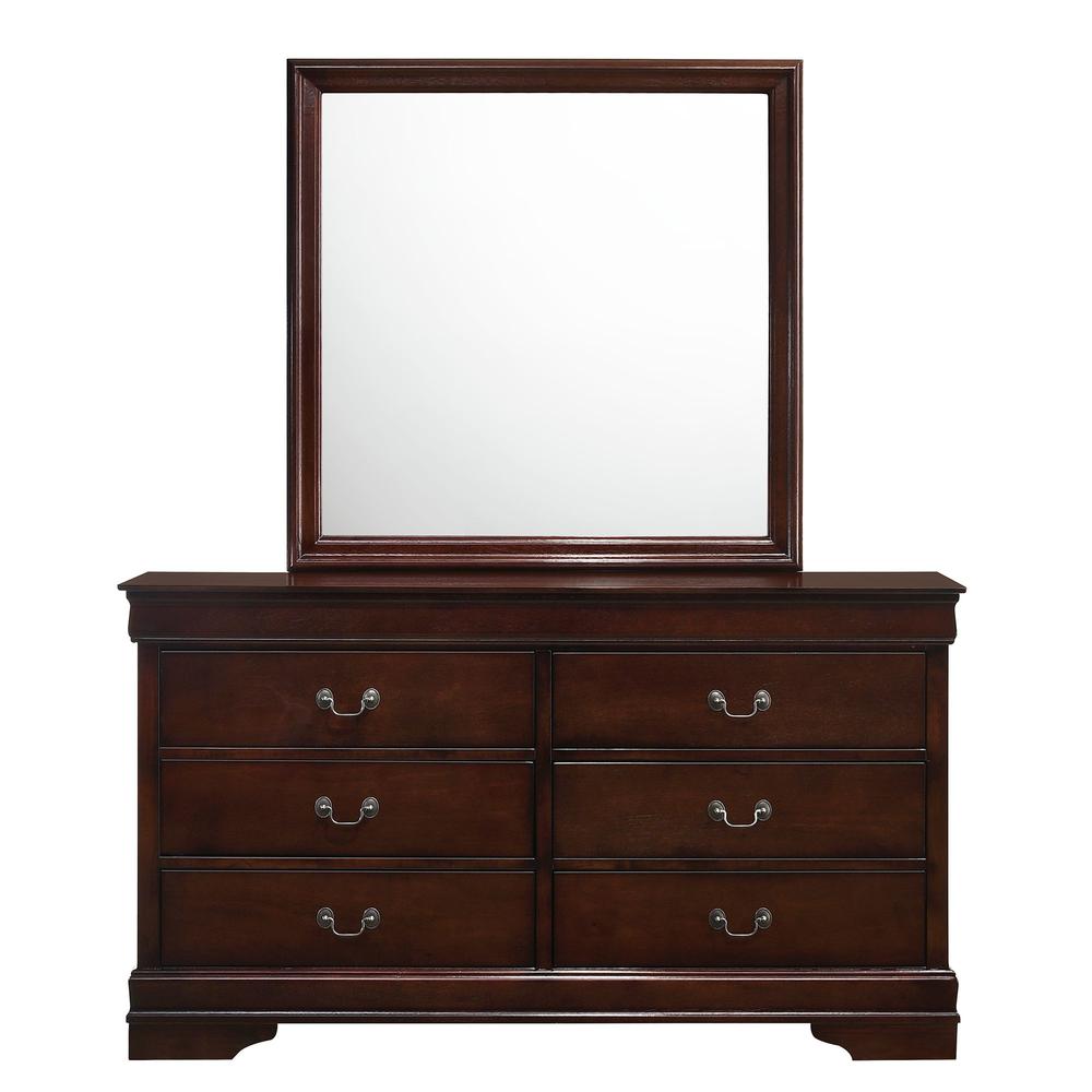 Picket House Furnishings Ellington 6-Drawer Dresser & Mirror in Cherry. Picture 4