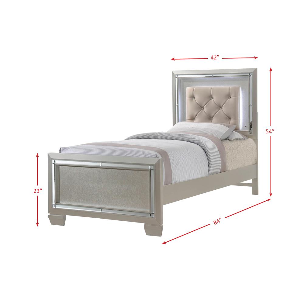 Glamour Youth Twin Platform Bed. Picture 57
