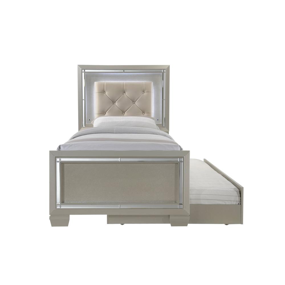 Glamour Youth Twin Platform Bed w/ Trundle. Picture 65