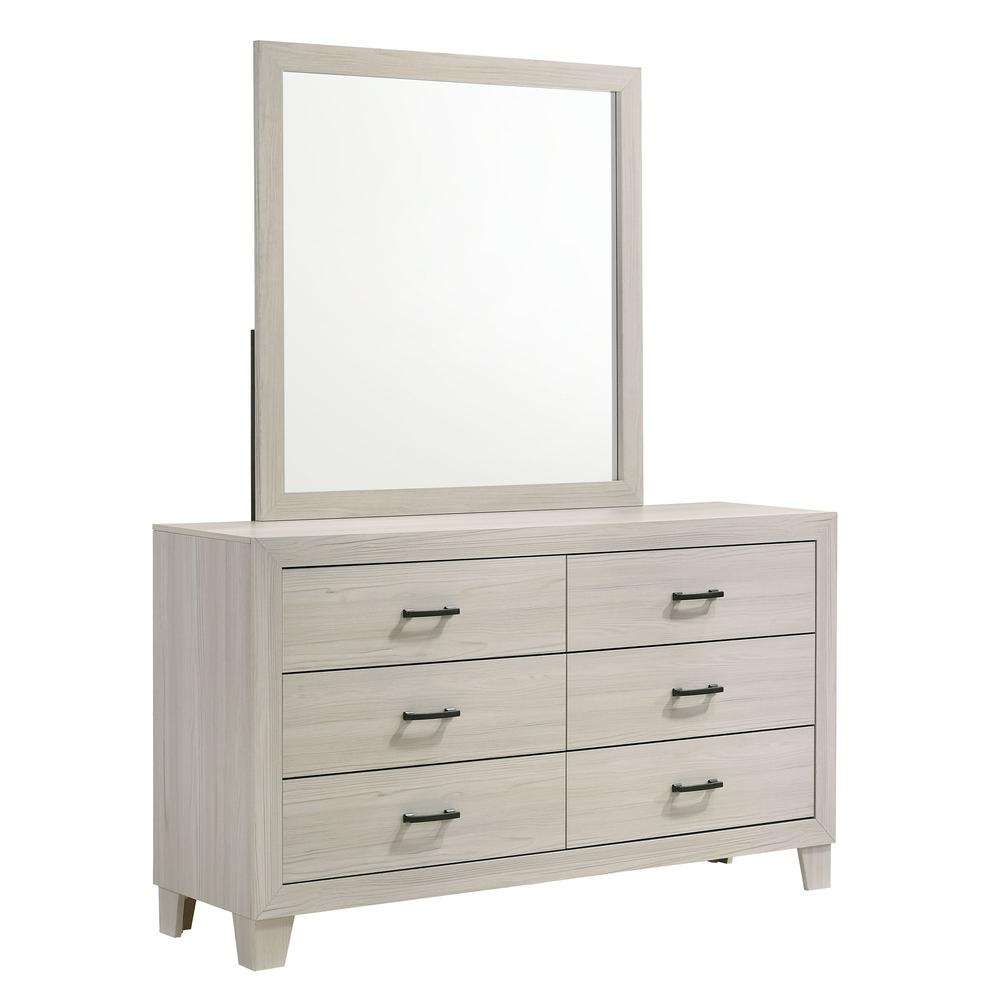 Picket House Furnishings Poppy 6-Drawer Dresser with Mirror in Gray. Picture 2
