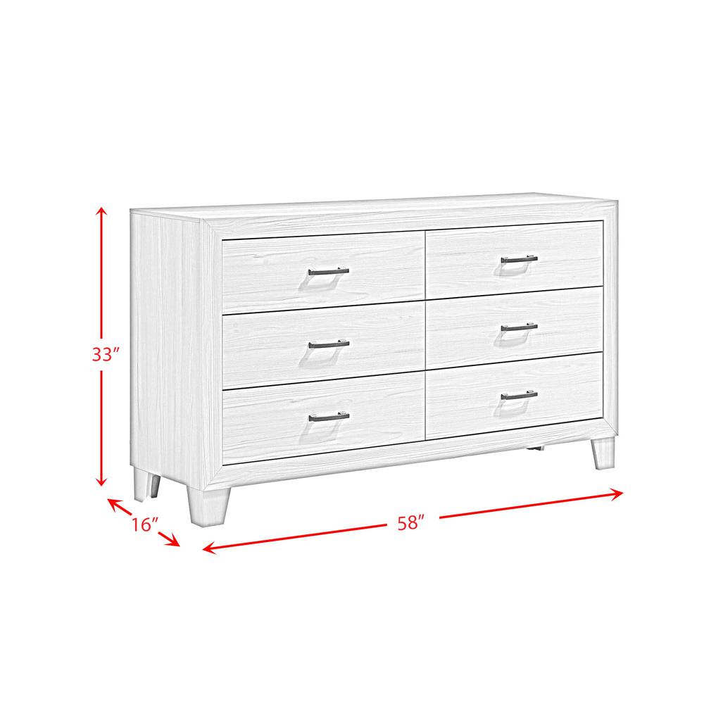 Picket House Furnishings Poppy 6-Drawer Dresser in Gray. Picture 8