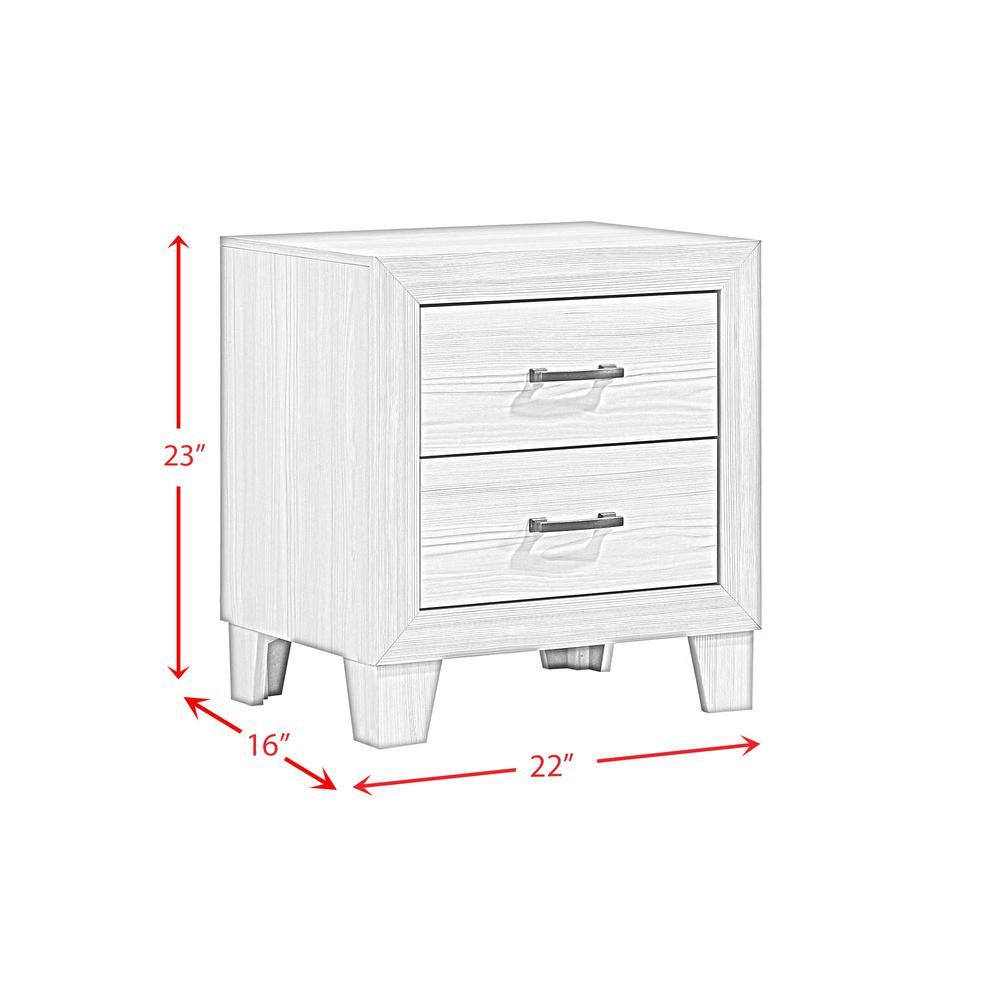 Picket House Furnishings Poppy 2-Drawer Nightstand in Gray. Picture 8