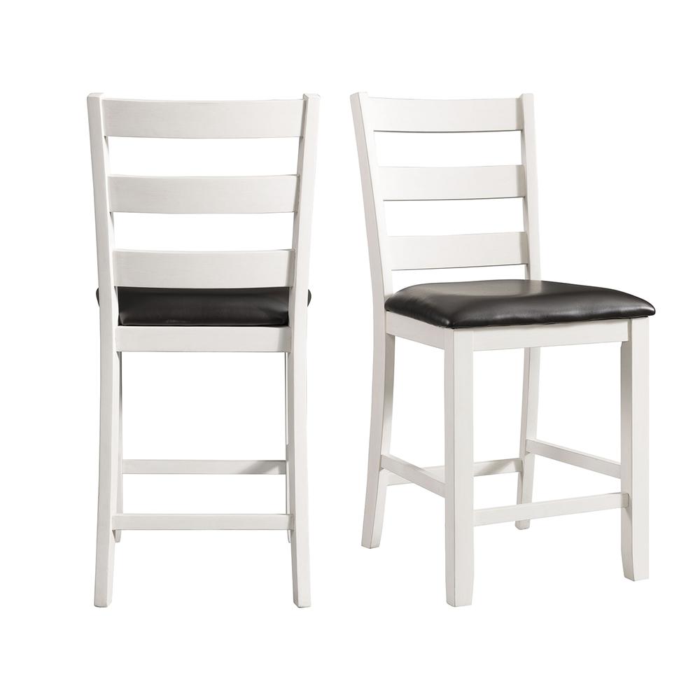 Picket House Furnishings Kona Counter Height Side Chair Set in White. Picture 1