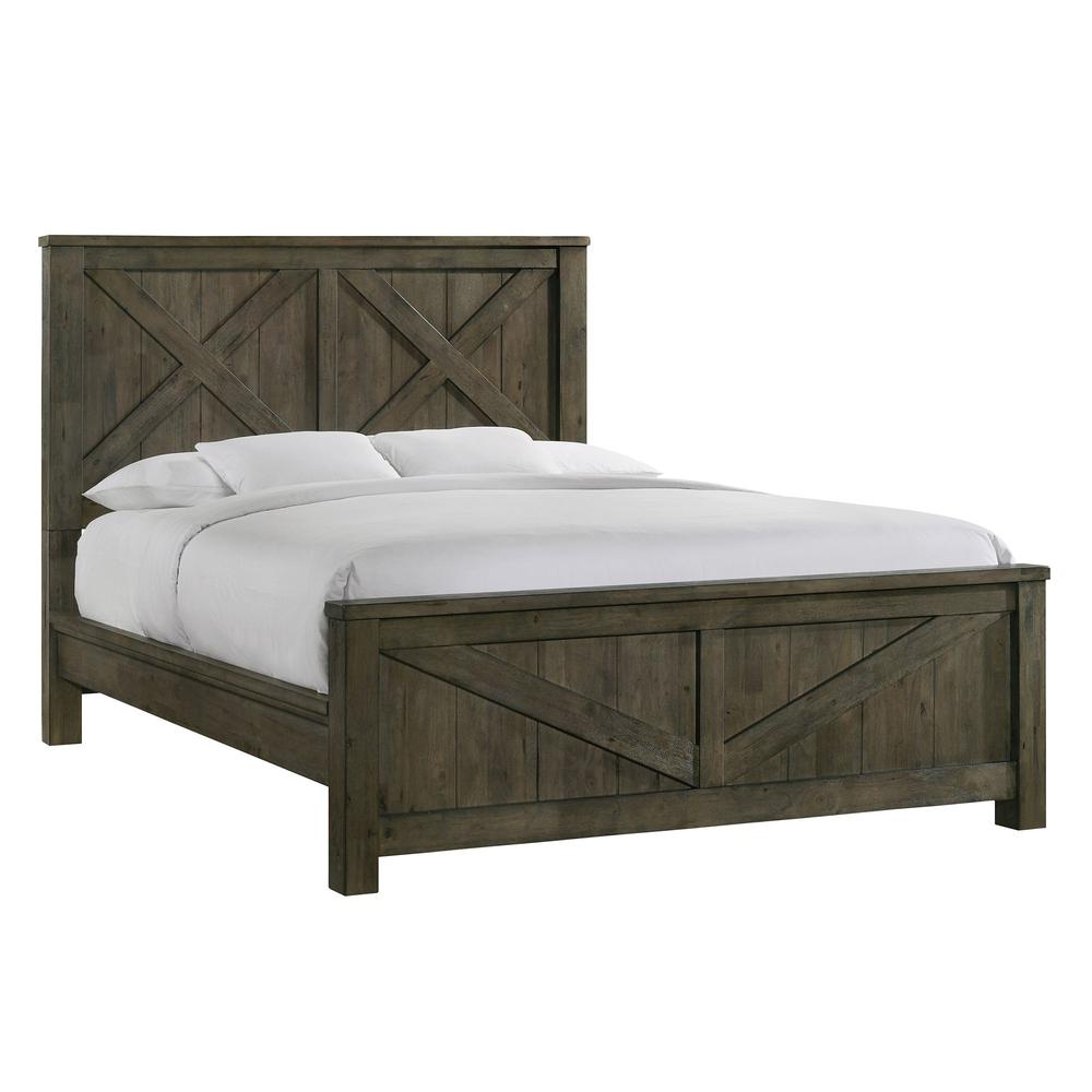 Picket House Furnishings Memphis King Panel Bed in Grey. Picture 2