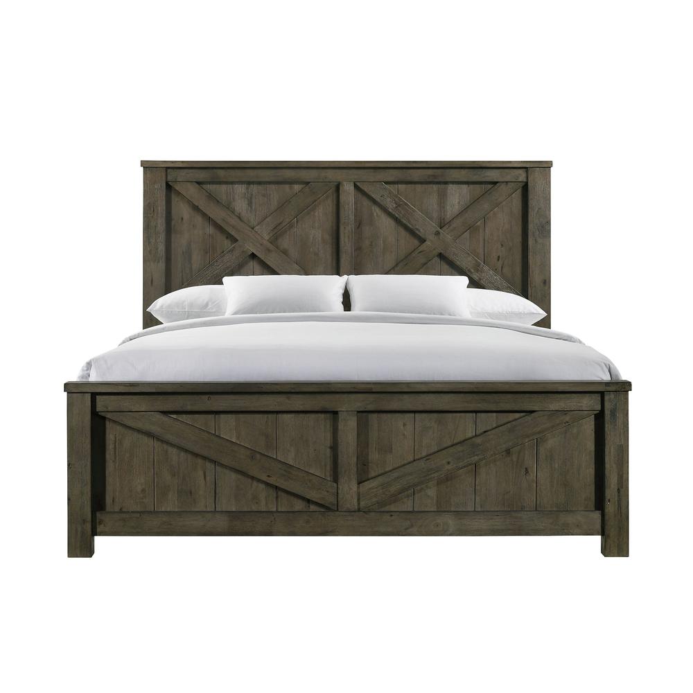 Picket House Furnishings Memphis King Panel Bed in Grey. Picture 3