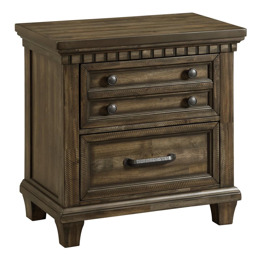 Johnny 2-Drawer Nightstand with USB. Picture 1