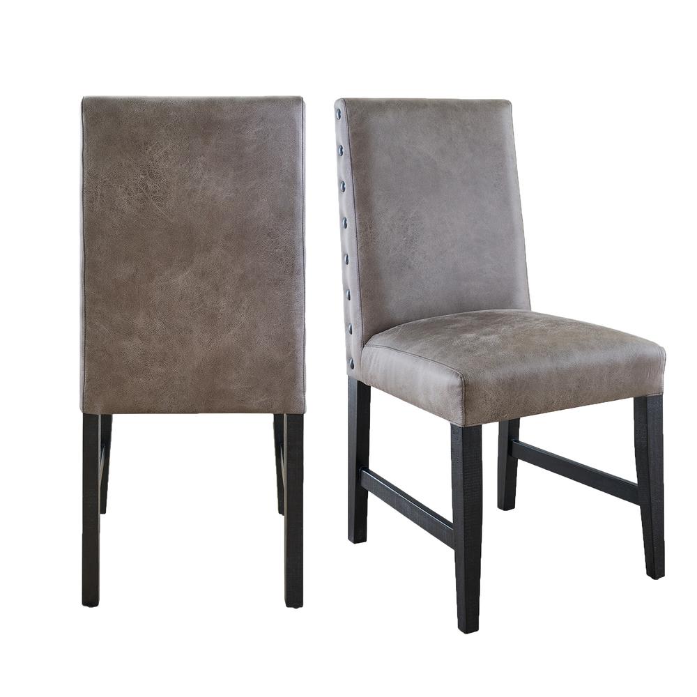 Tyler Standard Height Side Chair Set in Gray. Picture 1