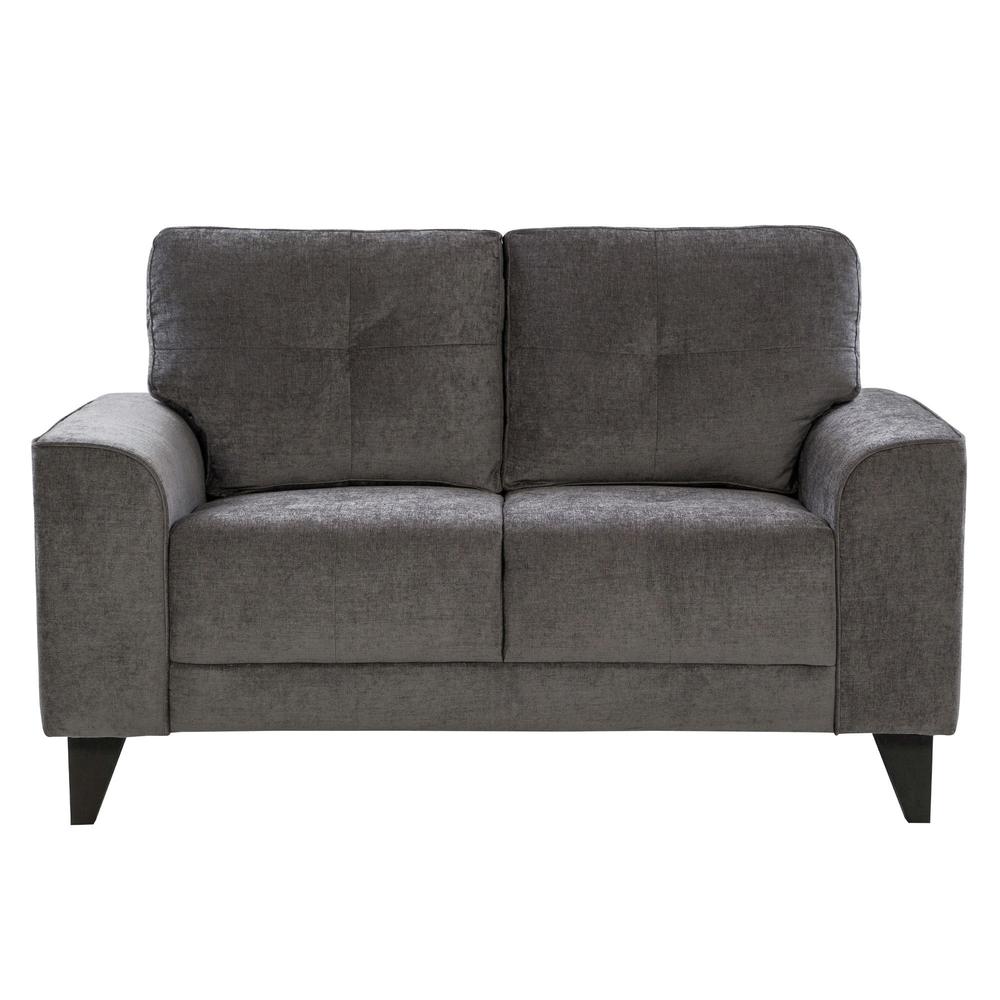 Picket House Furnishings Asher Loveseat in Charcoal. Picture 5