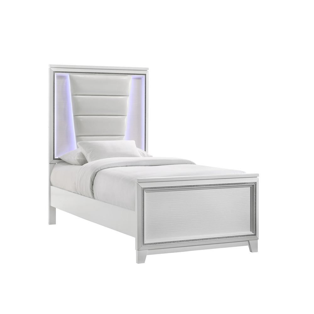 Picket House Furnishings Taunder Twin Bed in White. Picture 1
