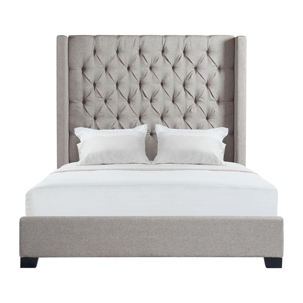 Picket House Furnishings Arden Queen Tufted Upholstered Bed in Grey. Picture 4