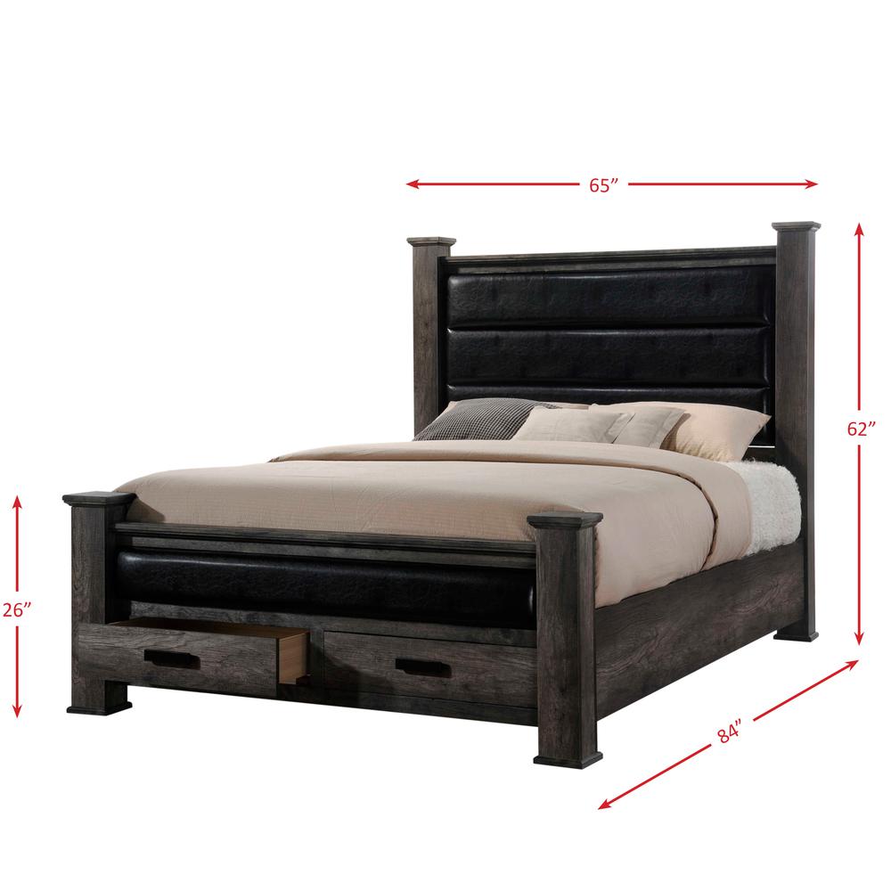 Grayson Queen Storage Poster  Bed. Picture 4