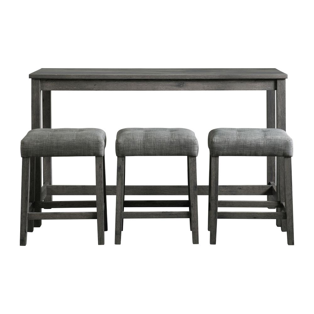 Picket House Furnishings Turner Multipurpose Bar Table Set in Charcoal. Picture 4
