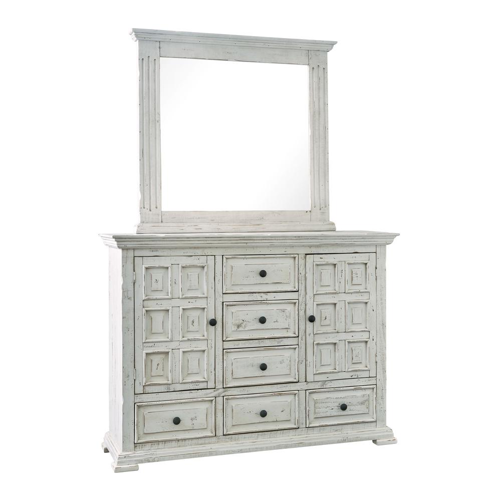 Picket House Furnishings Ruma White Dresser & Mirror Set. Picture 2