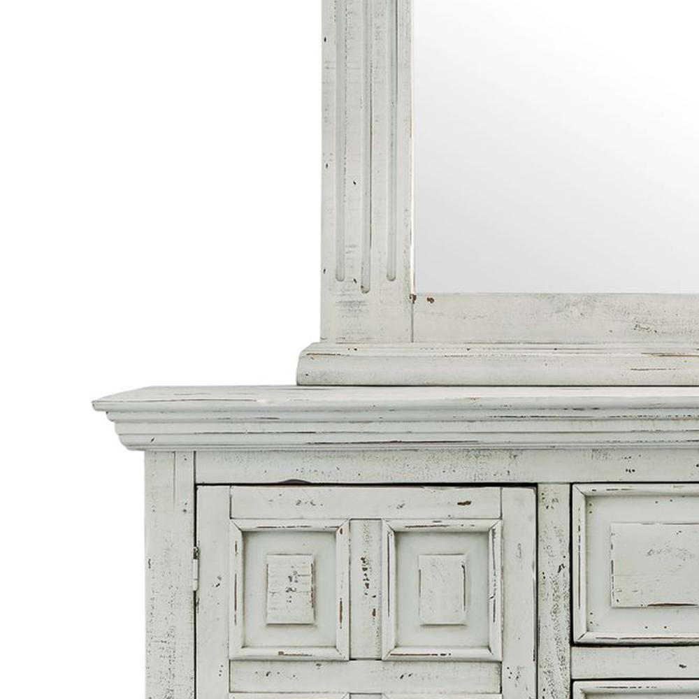 Picket House Furnishings Ruma White Dresser & Mirror Set. Picture 4