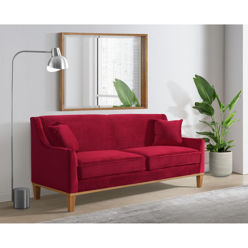 Picket House Furnishings Moxie Sofa in Ruby. Picture 2