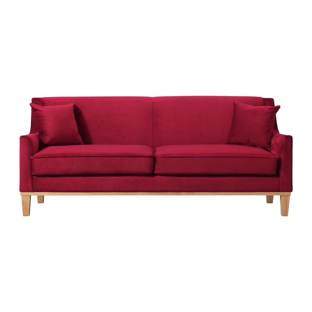 Picket House Furnishings Moxie Sofa in Ruby. Picture 4