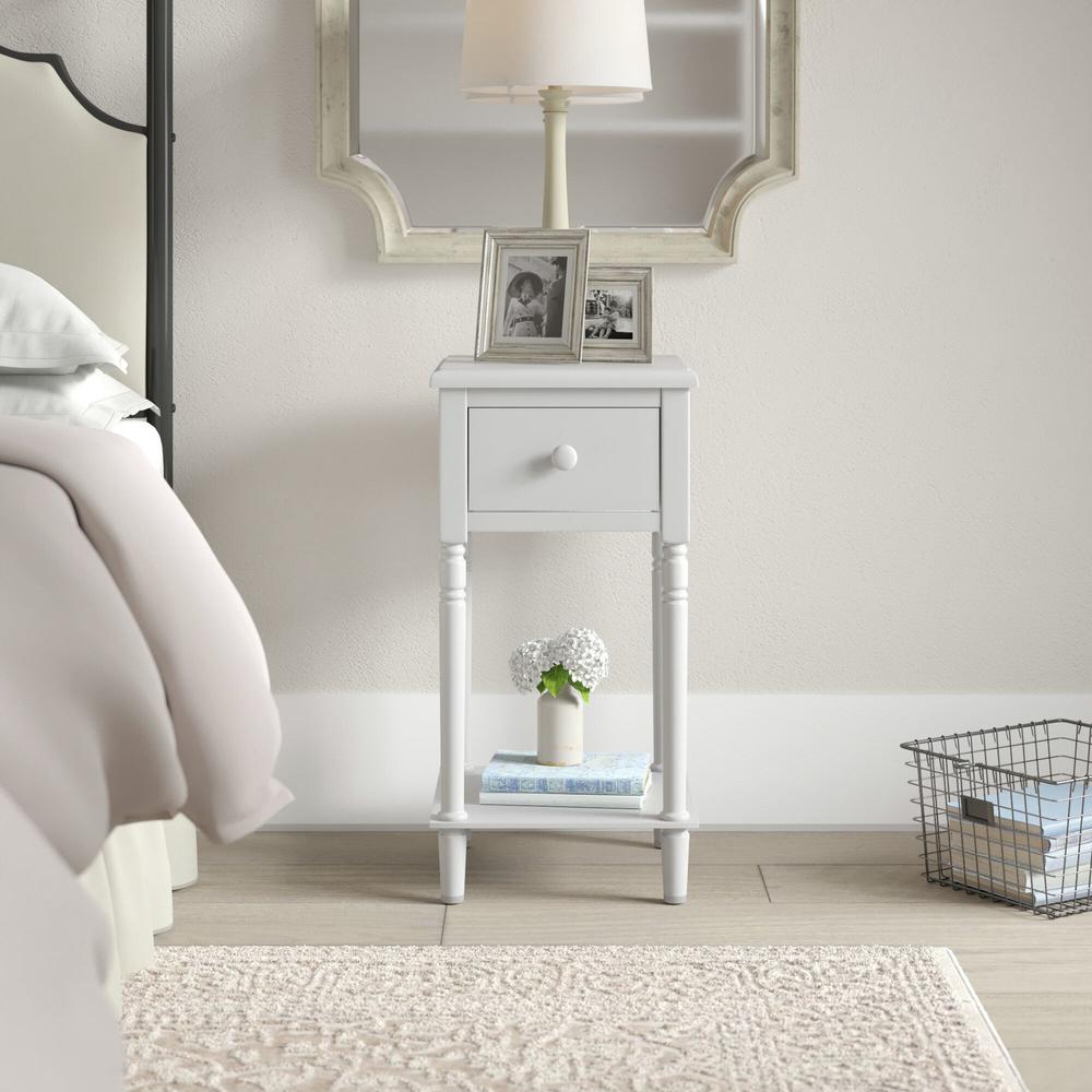Picket House Furnishings Nova Nightstand with USB in White. Picture 2